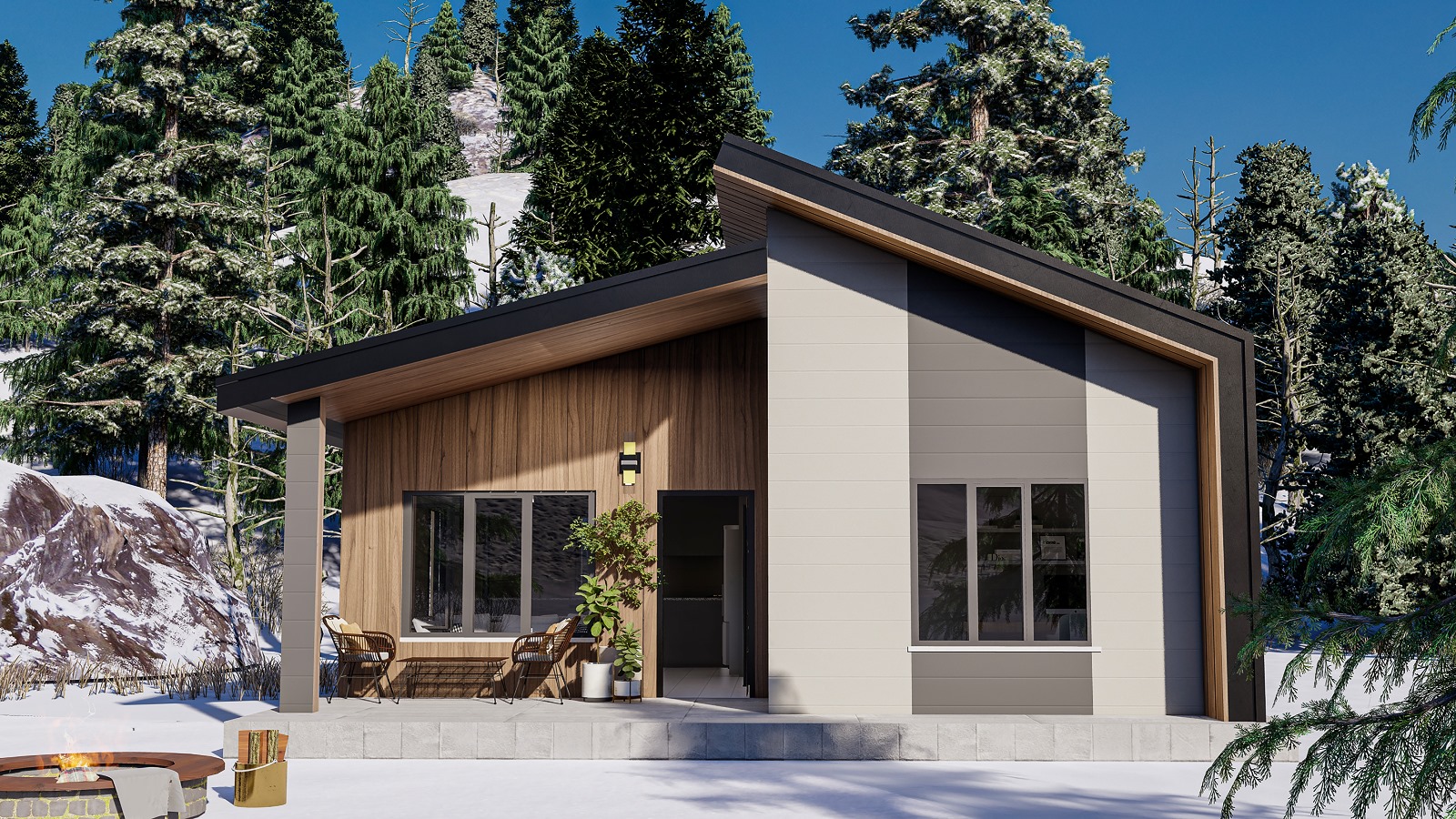 71 m² Tek Katlı Çelik Villa